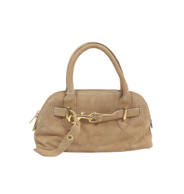 21Jewelz Handtas met hengsel en gesp - suede beige