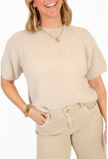 21Jewelz Wollige trui met korte mouw - beige