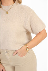 21Jewelz Wollige trui met korte mouw - beige