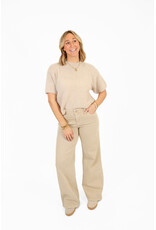 21Jewelz Basic stretch wide leg jeans - beige