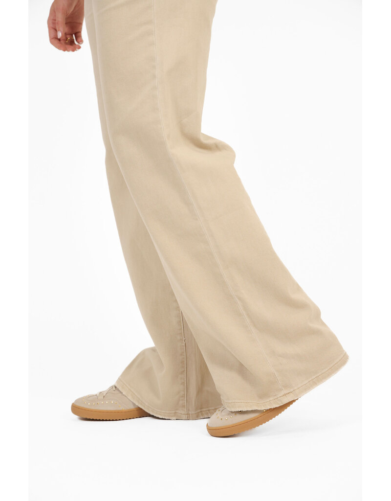 21Jewelz Basic stretch wide leg jeans - beige