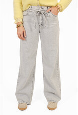 21Jewelz Wide leg jeans met strik detail - grijs