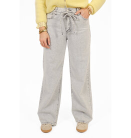 21Jewelz Wide leg jeans met strik detail - grijs