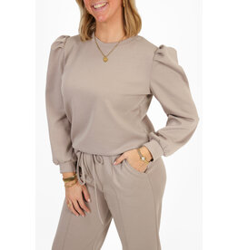 21Jewelz Co-ord set met casual straight leg jogger - taupe
