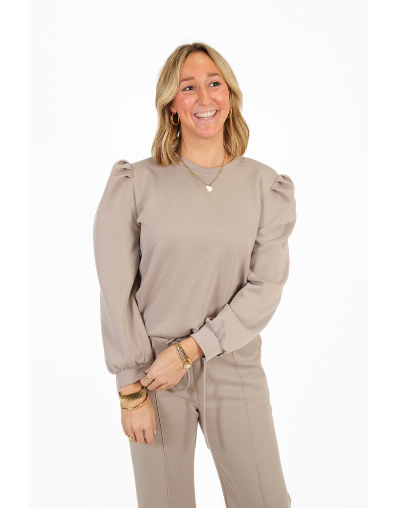 21Jewelz Co-ord set met casual straight leg jogger - taupe