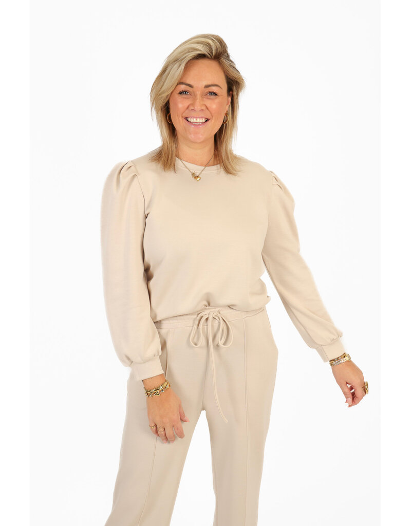 21Jewelz Co-ord set met casual straight leg jogger - beige