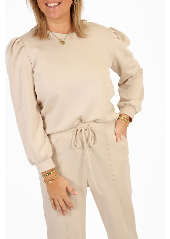 21Jewelz Co-ord set met casual straight leg jogger - beige