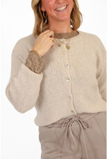 21Jewelz Wollig vestje met knopen - beige