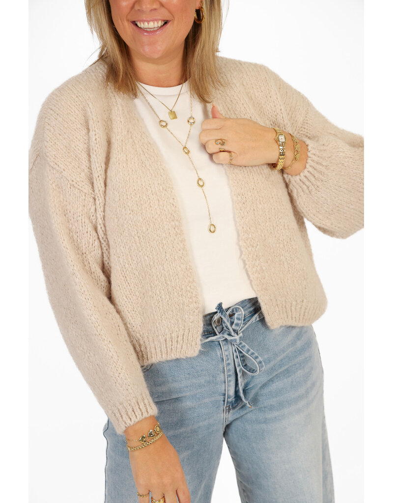 21Jewelz Gebreid vest - beige