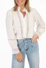 21Jewelz Kanten blouse - wit