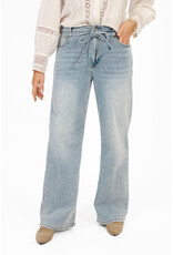 21Jewelz Wide leg jeans met strik detail - lichtblauw