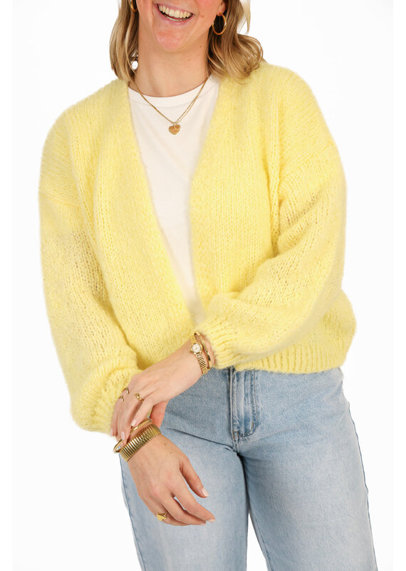 21Jewelz Gebreid vest - geel