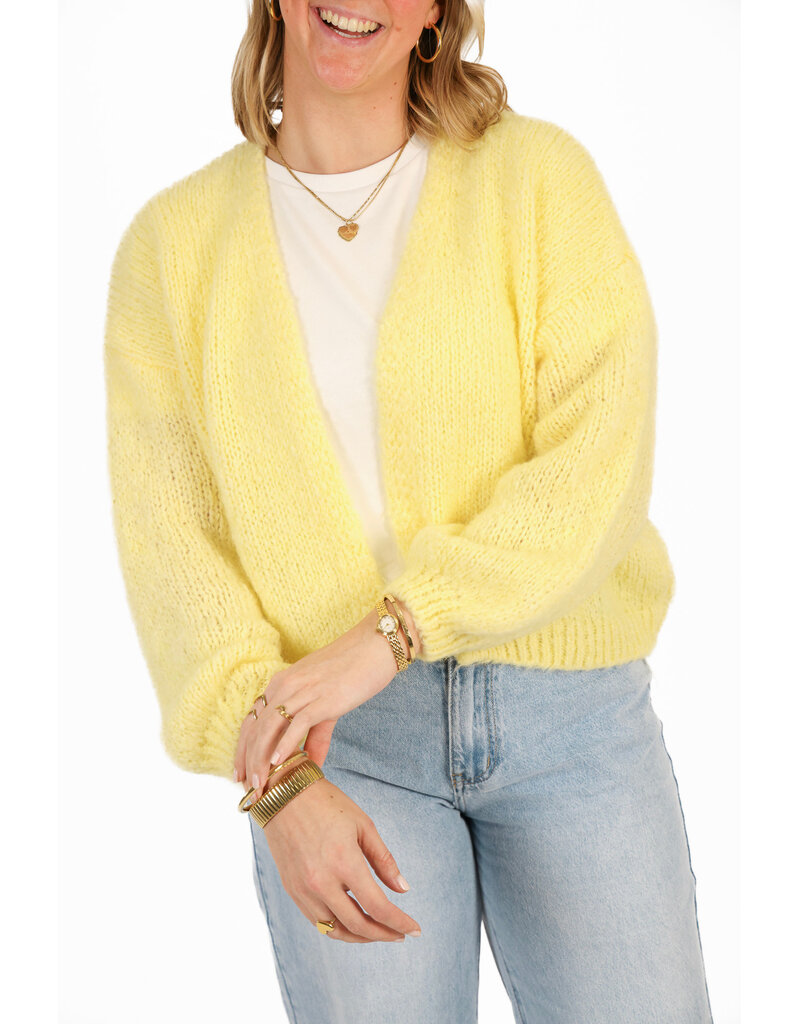 21Jewelz Gebreid vest - geel