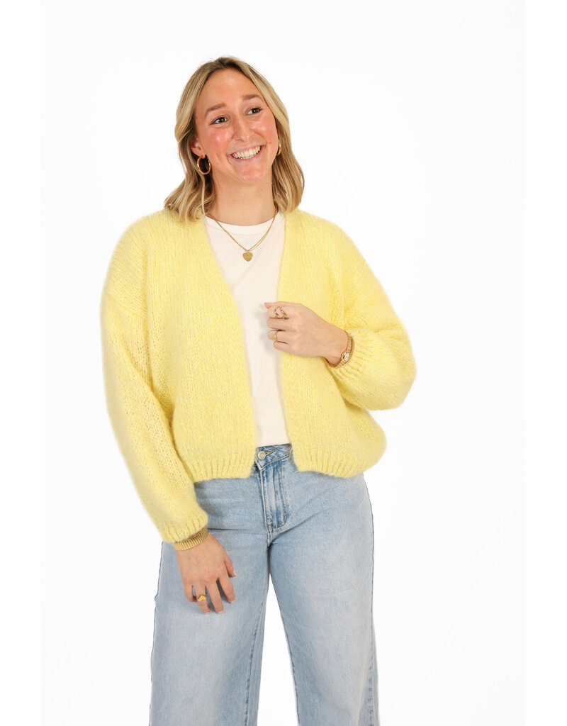 21Jewelz Gebreid vest - geel