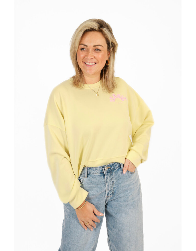 21Jewelz Iconic sweater - geel/roze