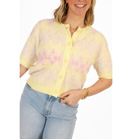 21Jewelz Wollig vestje met patroon - geel/roze