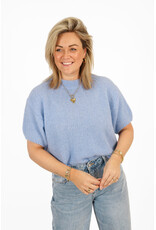 21Jewelz Wollige trui met korte mouw - blauw