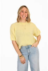 21Jewelz Wollige trui met korte mouw - geel
