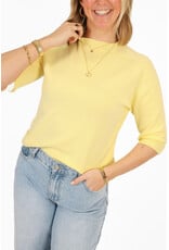 21Jewelz Fijn gebreid truitje met korte mouw - geel