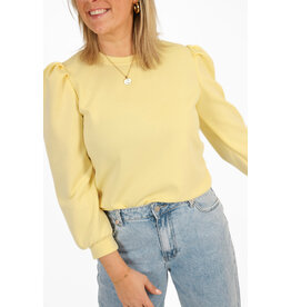 21Jewelz Basic sweater met pofmouw - geel