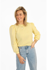 21Jewelz Basic sweater met pofmouw - geel