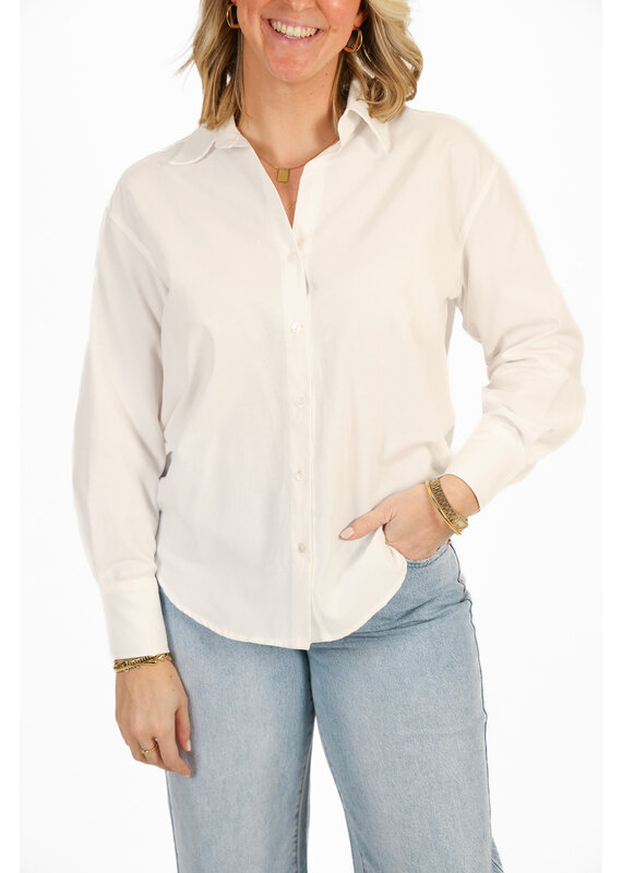 21Jewelz Effen basic blouse - wit