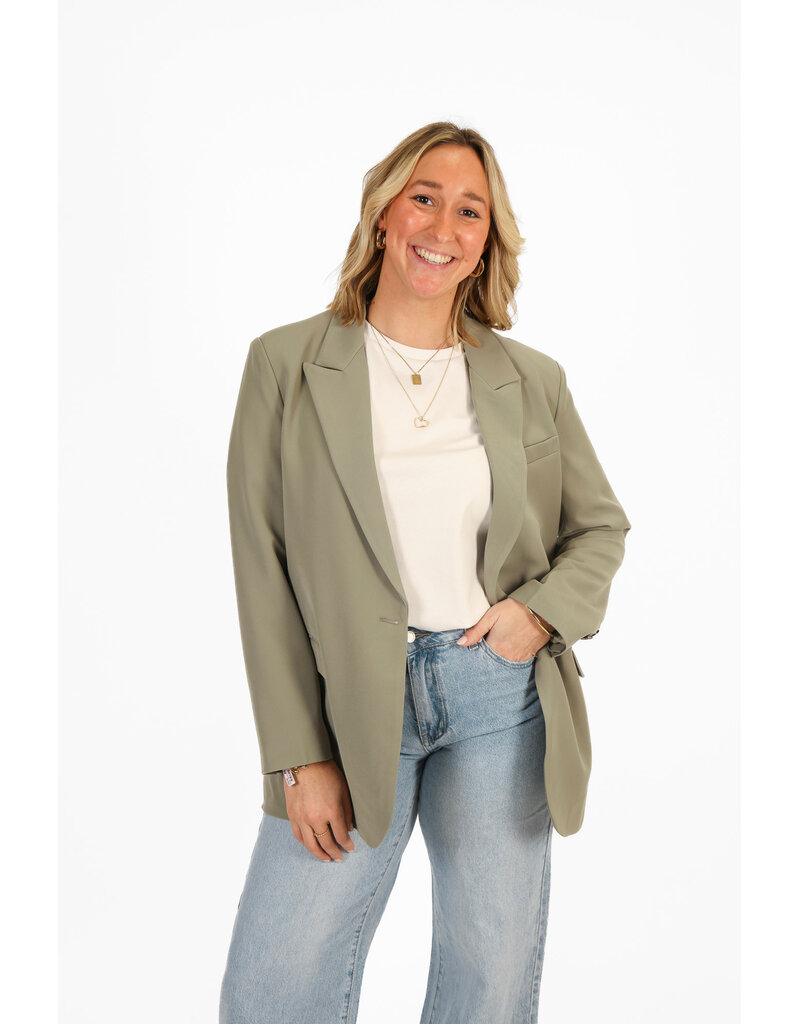 21Jewelz Effen blazer - lichtgroen