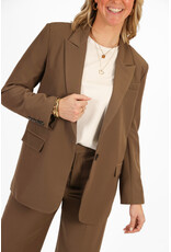 21Jewelz Effen blazer - donker taupe