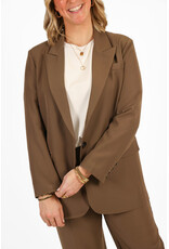 21Jewelz Effen blazer - donker taupe