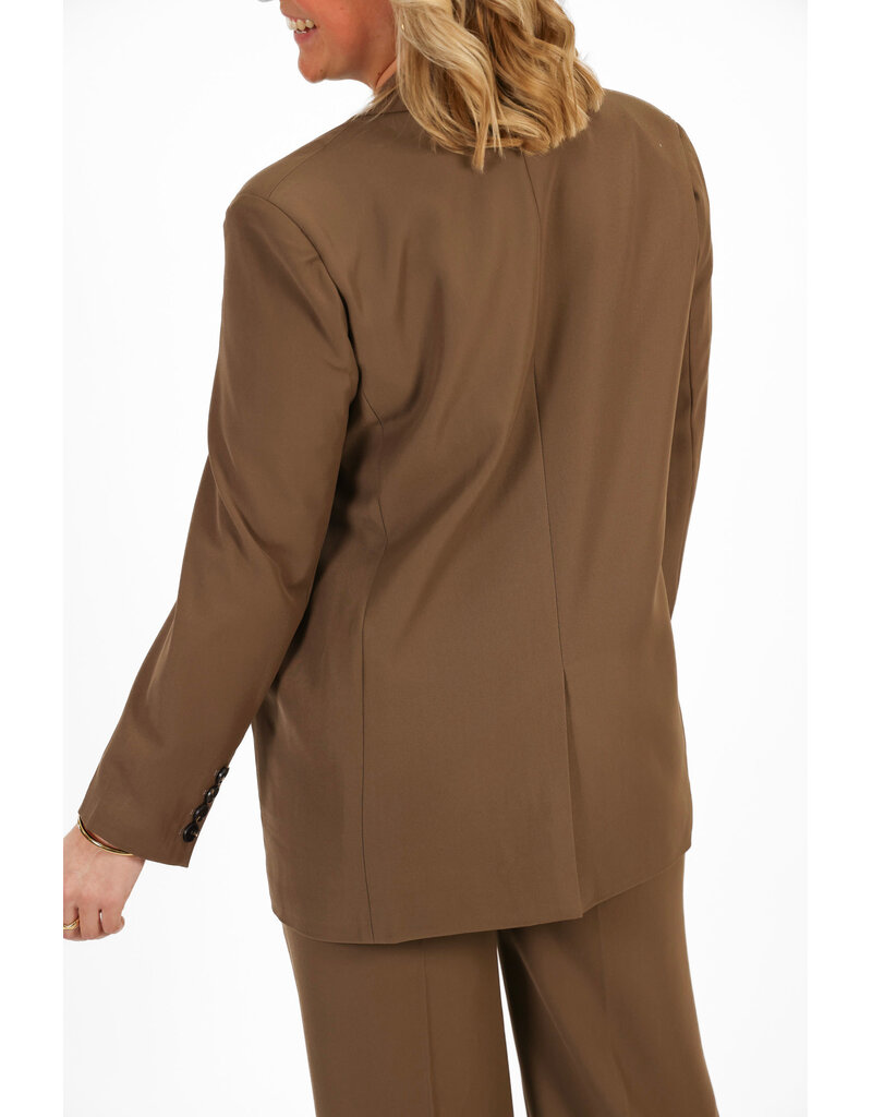 21Jewelz Effen blazer - donker taupe
