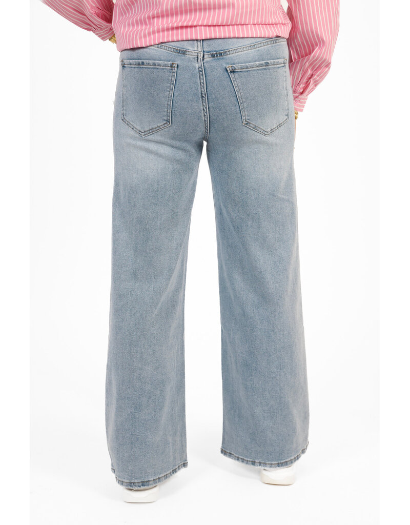 21Jewelz Basic wide leg jeans - lichtblauw