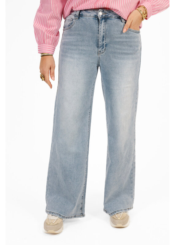 21Jewelz Basic wide leg jeans - lichtblauw