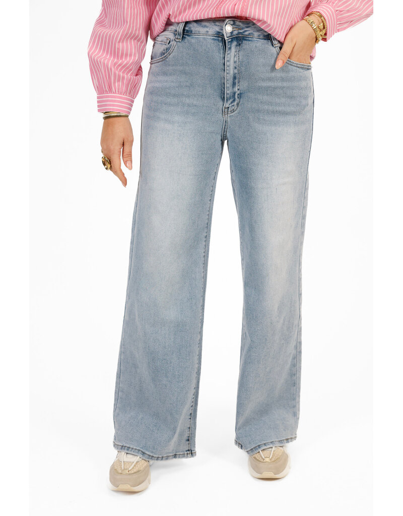 21Jewelz Basic wide leg jeans - lichtblauw