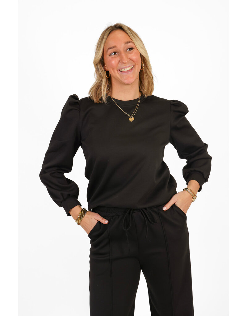 21Jewelz Co-ord set met casual straight leg jogger - zwart