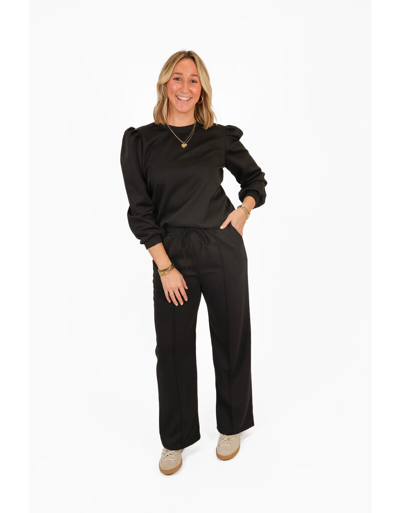 21Jewelz Co-ord set met casual straight leg jogger - zwart