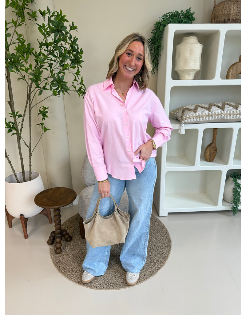 21Jewelz Effen basic blouse - roze