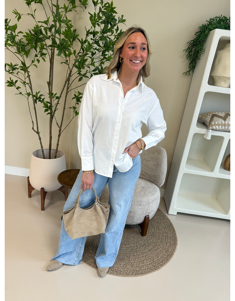 21Jewelz Effen basic blouse - wit