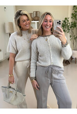 21Jewelz Wollig vestje met knopen - beige