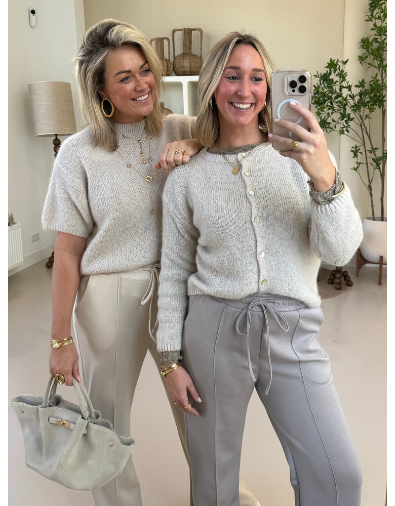 21Jewelz Wollig vestje met knopen - beige