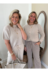 21Jewelz Wollig vestje met knopen - beige