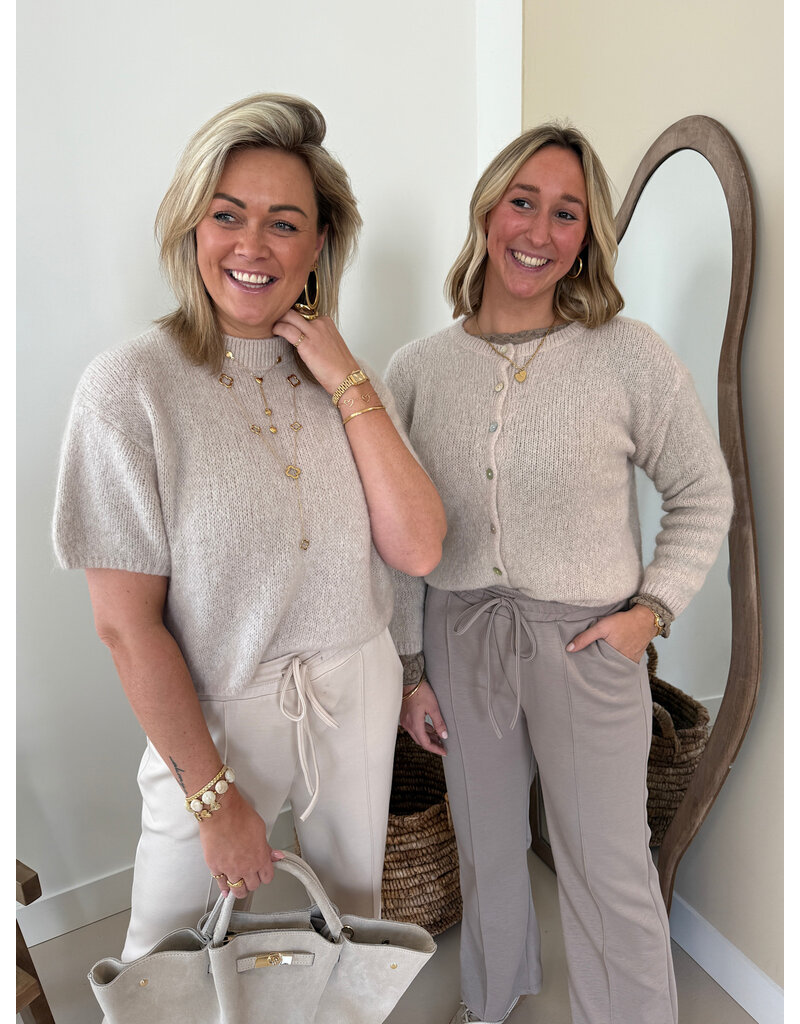 21Jewelz Wollig vestje met knopen - beige