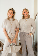 21Jewelz Wollige trui met korte mouw - beige