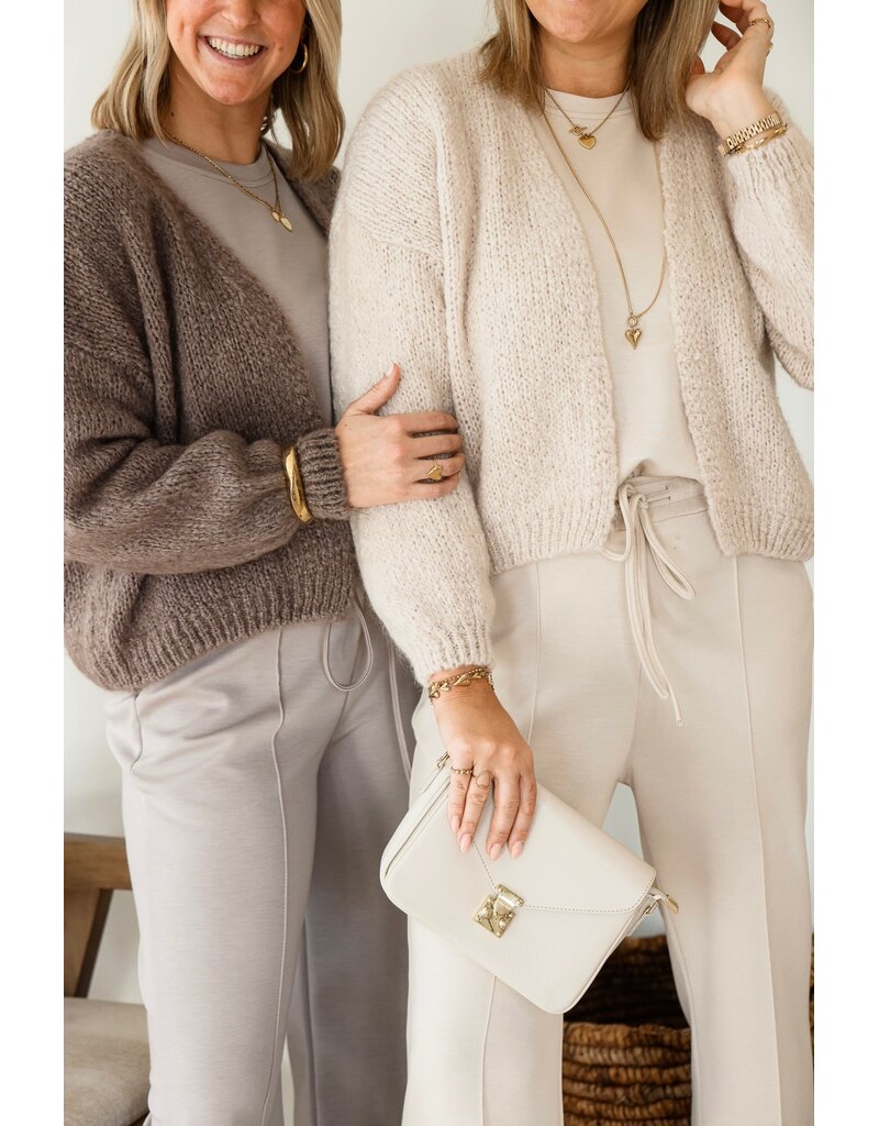 21Jewelz Gebreid vest - taupe