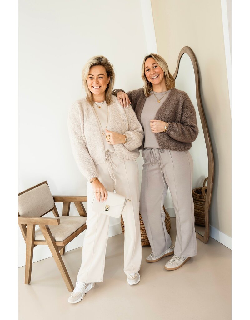 21Jewelz Gebreid vest - taupe