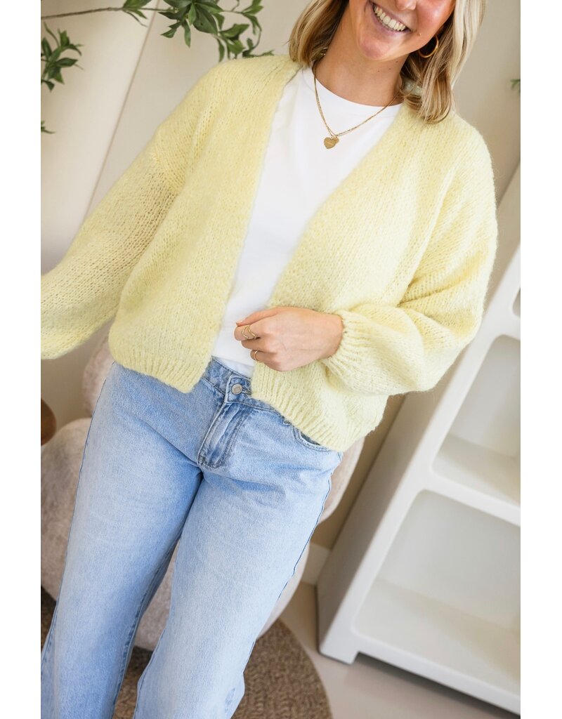 21Jewelz Gebreid vest - geel