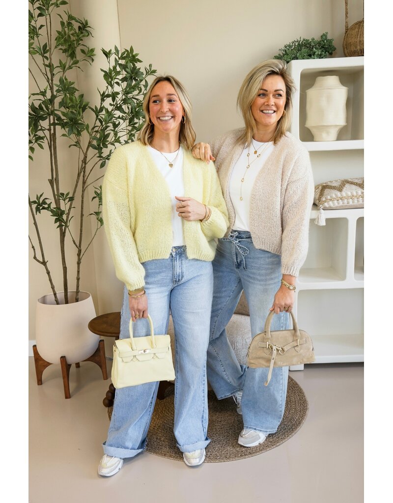 21Jewelz Gebreid vest - geel