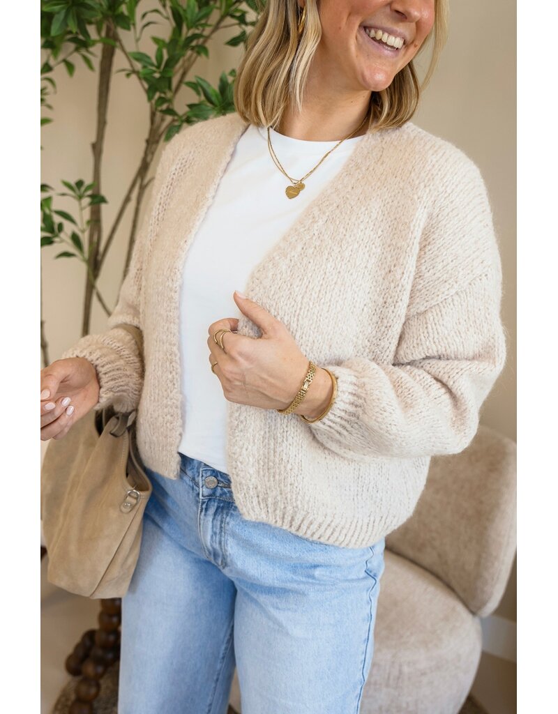 21Jewelz Gebreid vest - beige