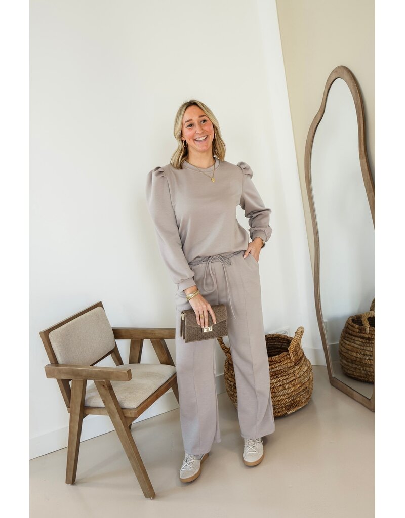 21Jewelz Casual straight leg jogger - taupe