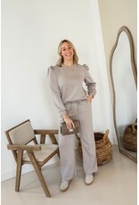 21Jewelz Co-ord set met casual straight leg jogger - taupe