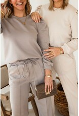 21Jewelz Co-ord set met casual straight leg jogger - taupe